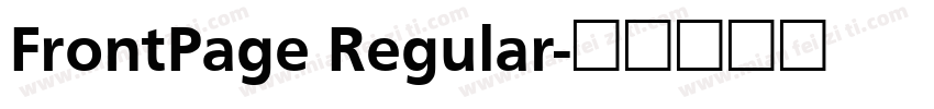 FrontPage Regular字体转换